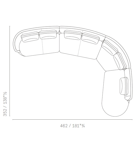 Poltrona Frau & Ceccotti Collezioni Duo Sofa