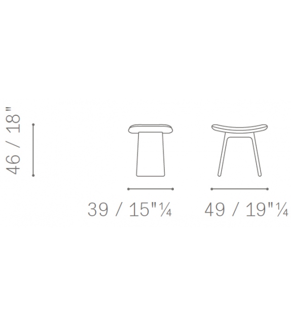Duo Bench Poltrona Frau & Ceccotti Collezioni Panca