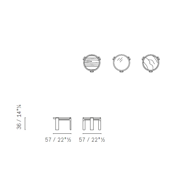 Duo Low Table Poltrona Frau & Ceccotti Collezioni Table Basse