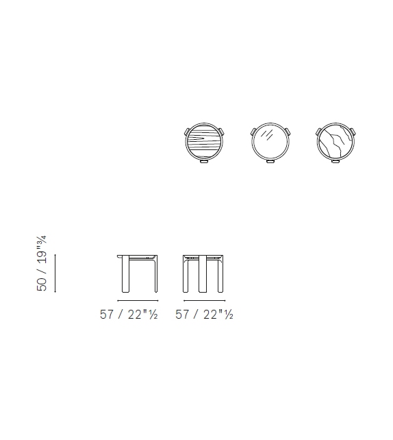 Duo Low Table Poltrona Frau & Ceccotti Collezioni