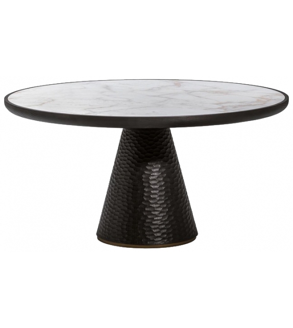 Duo Pedestal Table Poltrona Frau & Ceccotti Collezioni Mesita