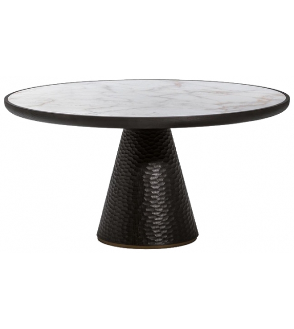 Duo Pedestal Table Poltrona Frau & Ceccotti Collezioni Occasional Table