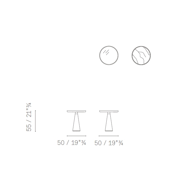Duo Pedestal Table Poltrona Frau & Ceccotti Collezioni Occasional Table