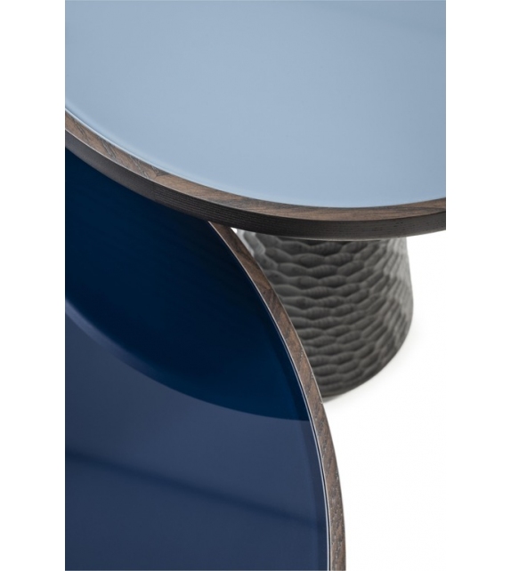 Duo Pedestal Table Poltrona Frau & Ceccotti Collezioni Couchtisch