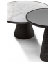 Duo Pedestal Table Poltrona Frau & Ceccotti Collezioni Couchtisch