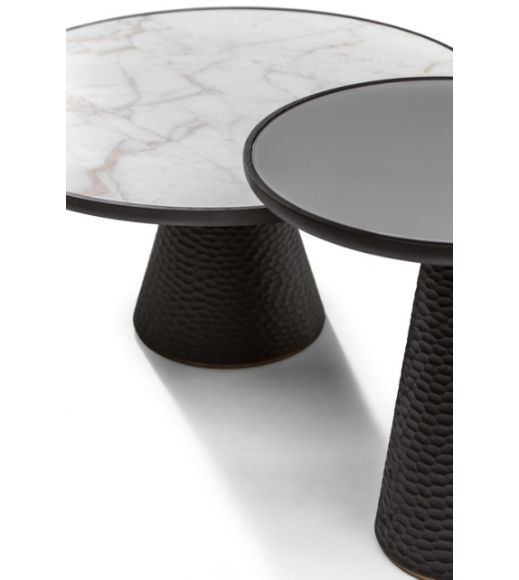 Duo Pedestal Table Poltrona Frau & Ceccotti Collezioni Couchtisch