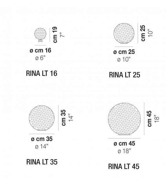 Rina Vistosi Lampe de Table