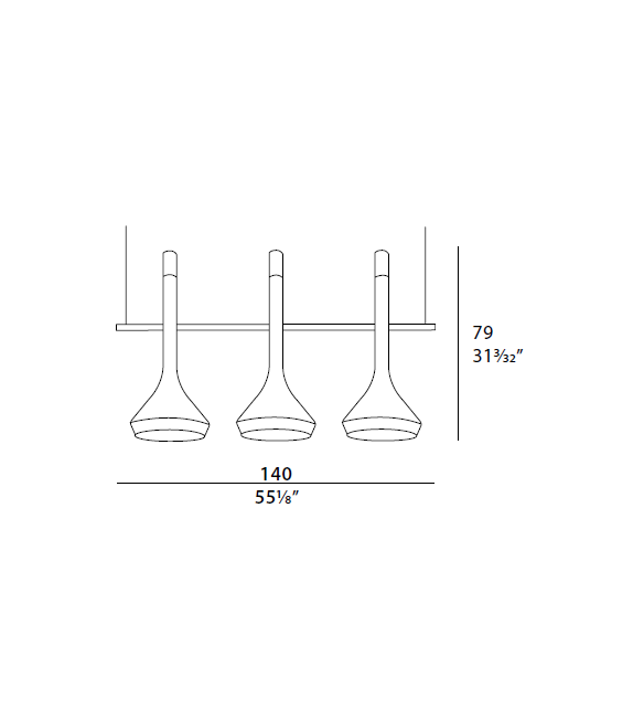 Tubular Bells Turri Leuchter