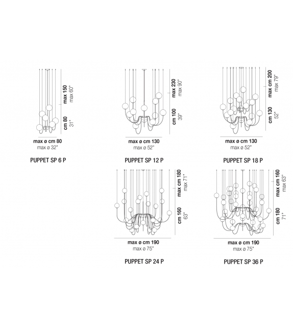 Puppet Sp Vistosi Lampada a Sospensione