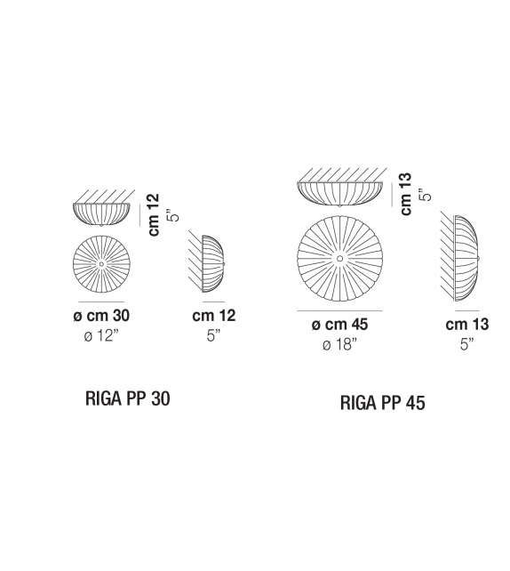 Riga Vistosi Wall/Ceiling Lamp