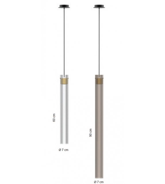 Tube Riflessi Lampada a Sospensione Singola