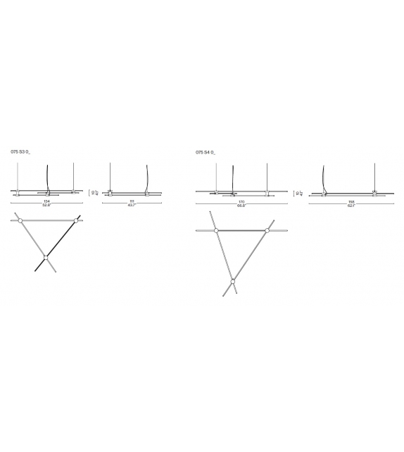 EITIE Triangle Horizontal Cassina Lampada a Sospensione