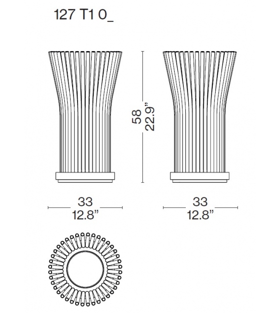 Fluxus-E Cassina Tischleuchte