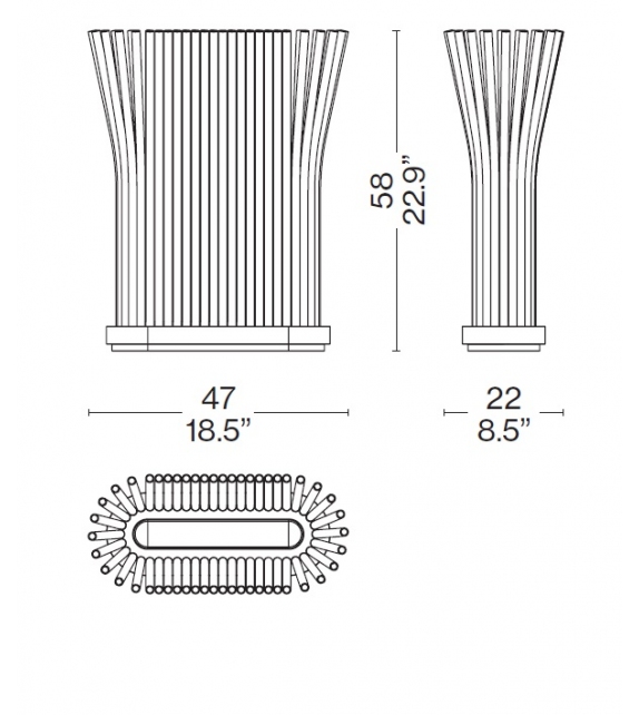 Fluxus-E Oval Cassina Lámpara de Mesa