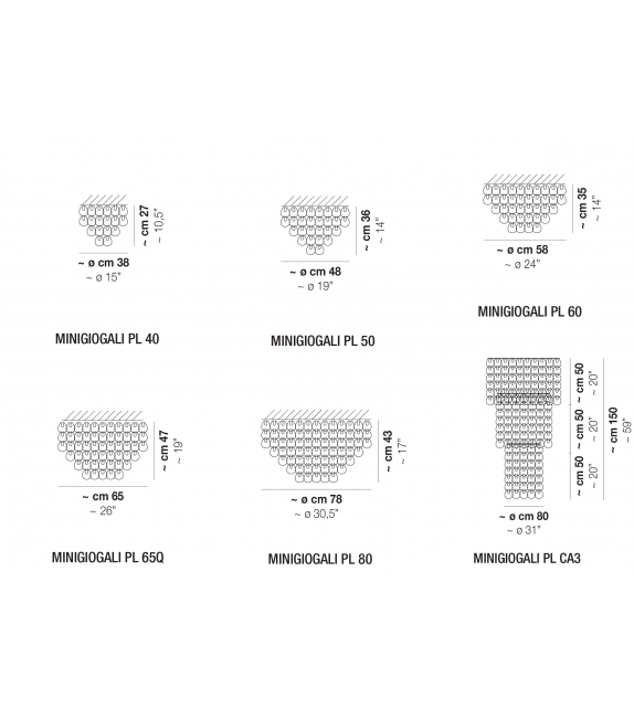 Minigiogali Vistosi Lámpara de Techo