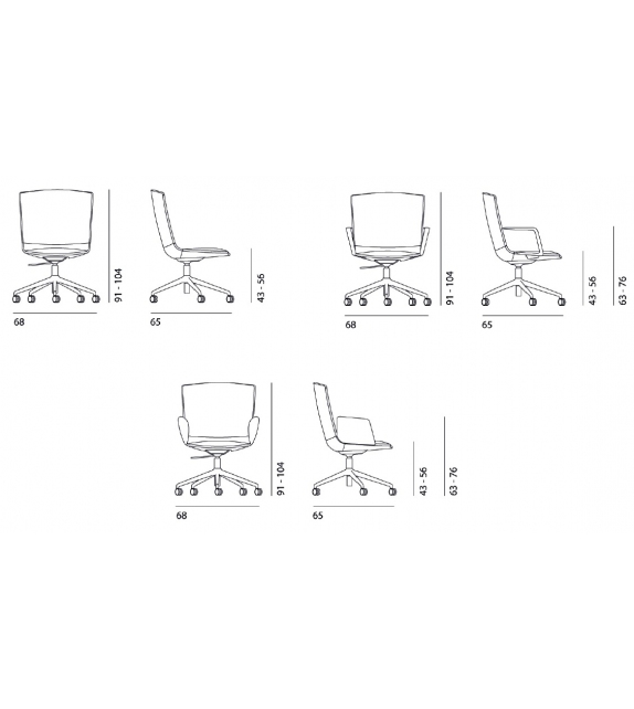 Calum Executive Desalto Chaise Pivotant