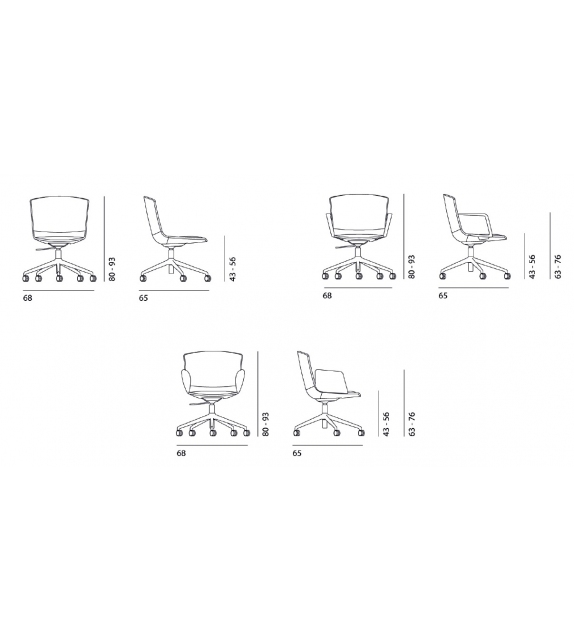 Calum Task Desalto Chaise Pivotant