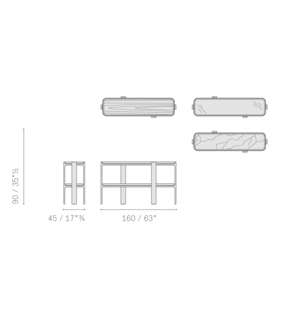 Poltrona Frau & Ceccotti Collezioni Duo Console
