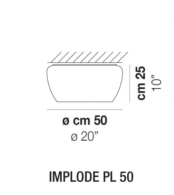 Implode Vistosi Lampada da Soffitto