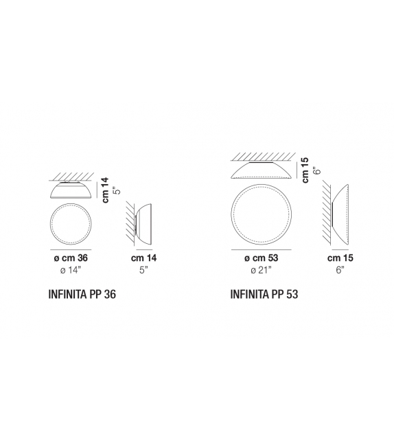 Infinita Vistosi Wall/Ceiling Lamp