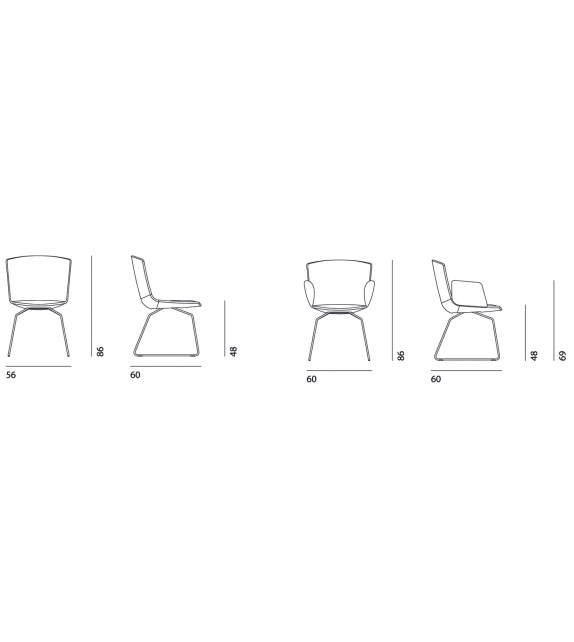 Calum Home Slitta Desalto Silla