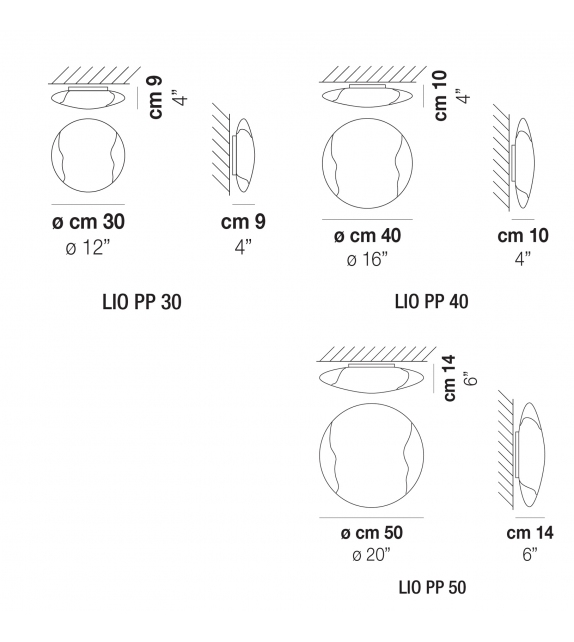 Infinita Vistosi Lámpara de Pared/Techo