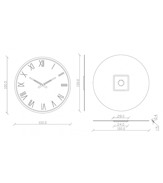 Taormina Riflessi Clock