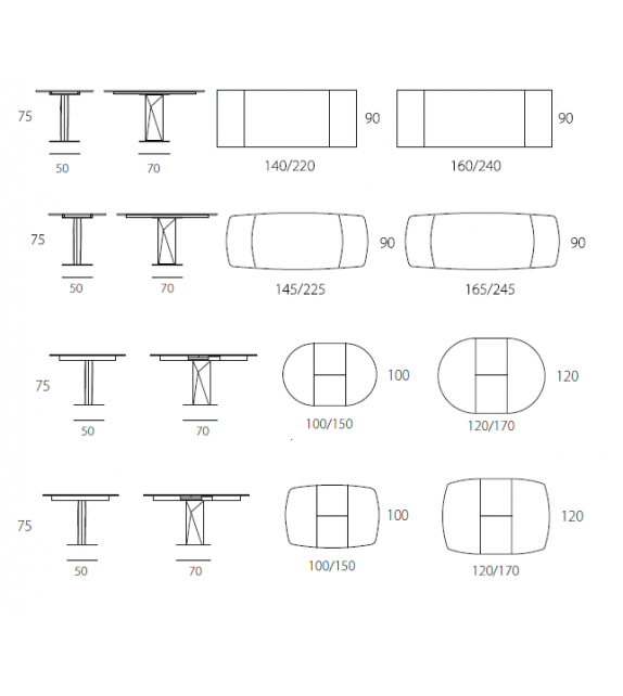 Sabino Riflessi Extendable Table