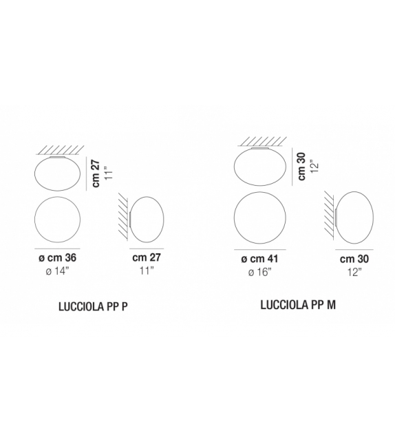 Lucciola Vistosi Lámpara de Pared/Techo