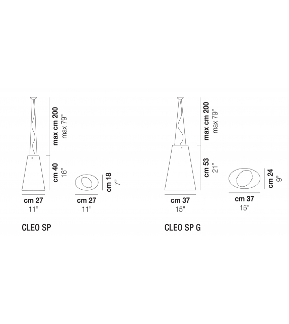 Cleo Vistosi Pendant Lamp