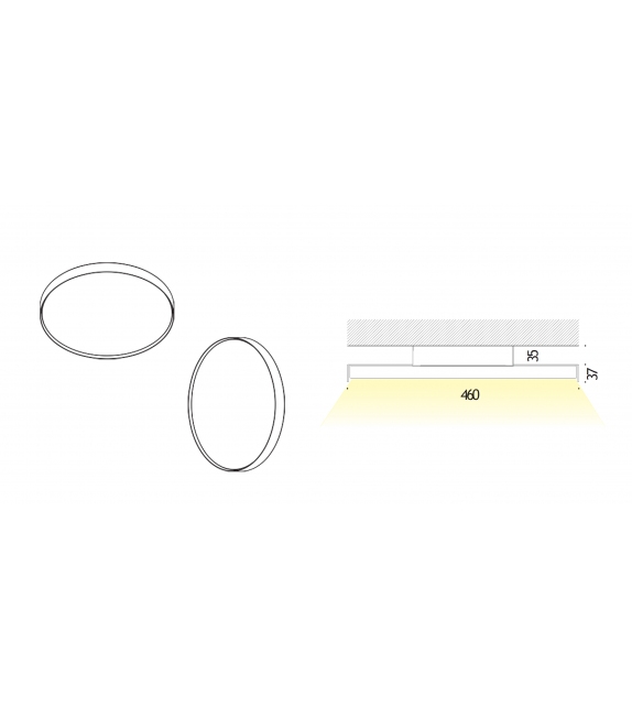 Aurora Davide Groppi Wall/Ceiling Lamp