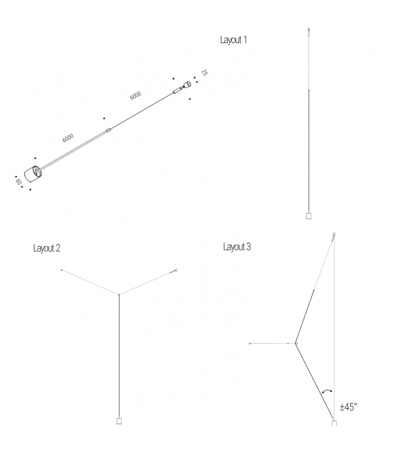 Utopia Davide Groppi Lampada da Soffitto/Parete