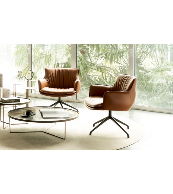 Rhonda Lounge Cattelan Italia Poltrona Girevole