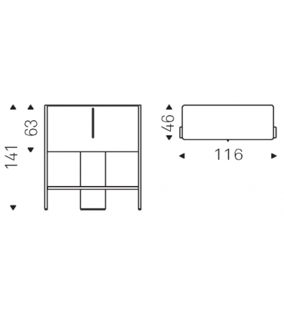 Cremona Cattelan Italia Meuble Bar