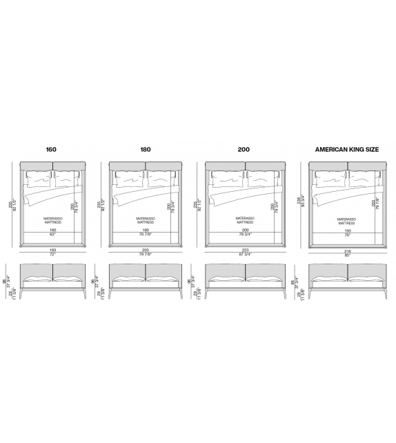 Ziggy Bed Soft Porada Letto