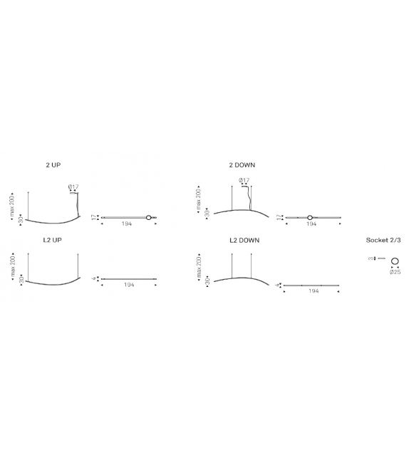 Katana Magnum Cattelan Italia Deckenleuchte