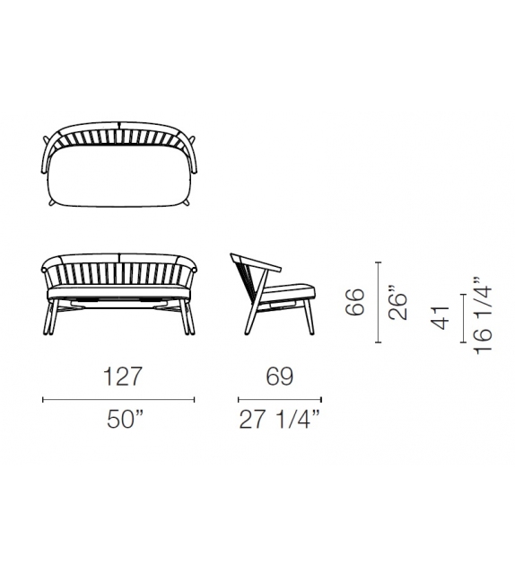 Newood Relax Lido Cappellini Kleines Sofa