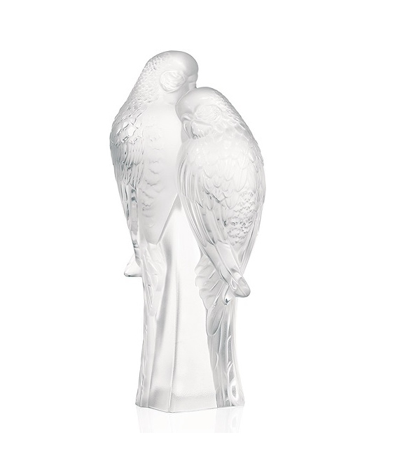 2 Parakeets Sculpture Lalique