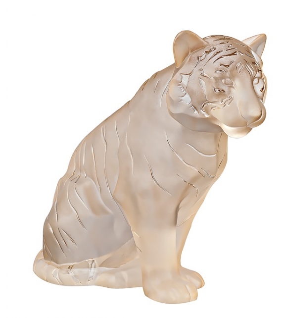 Sitting Tiger Grand Lalique Scultura