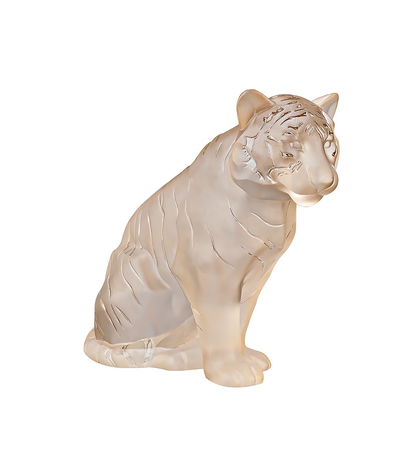 Sitting Tiger Grand Lalique Escultura