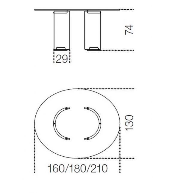 Adam Ovaler Tisch Gallotti&Radice