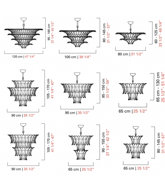 Palmette Barovier & Toso Hängeleuchte