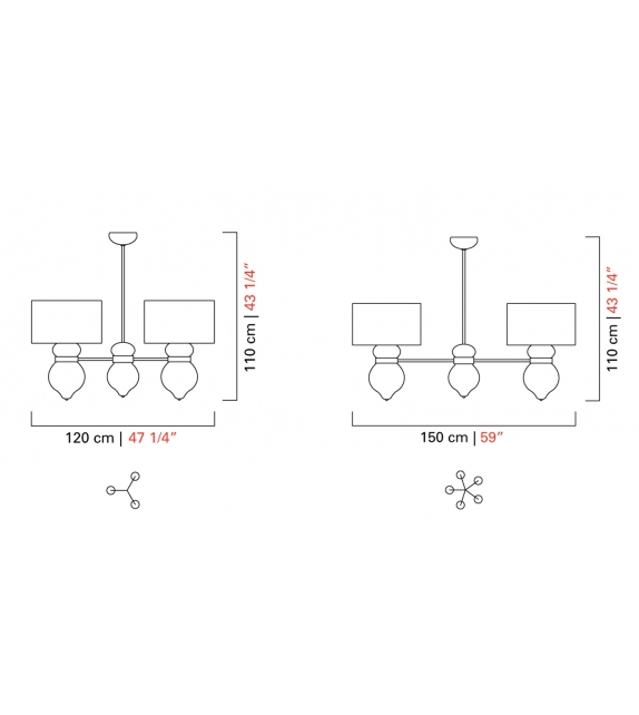 Medina Barovier & Toso Lámpara de Suspensión