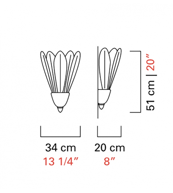Spade Barovier & Toso Lampada da Parete