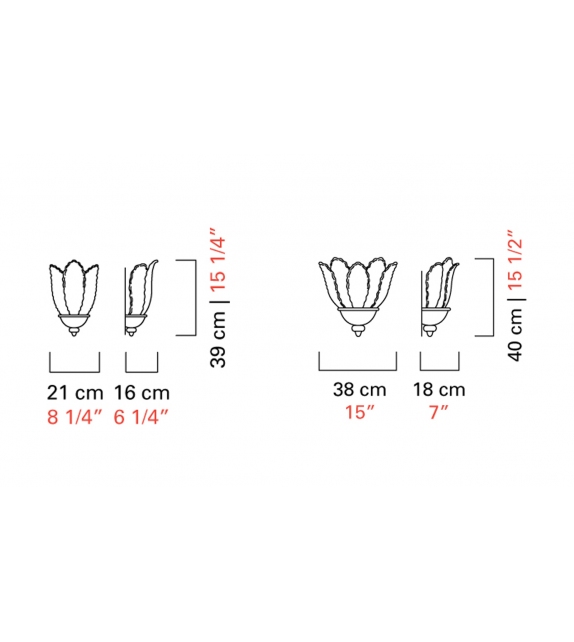 Excelsior Barovier & Toso Lampada da Parete