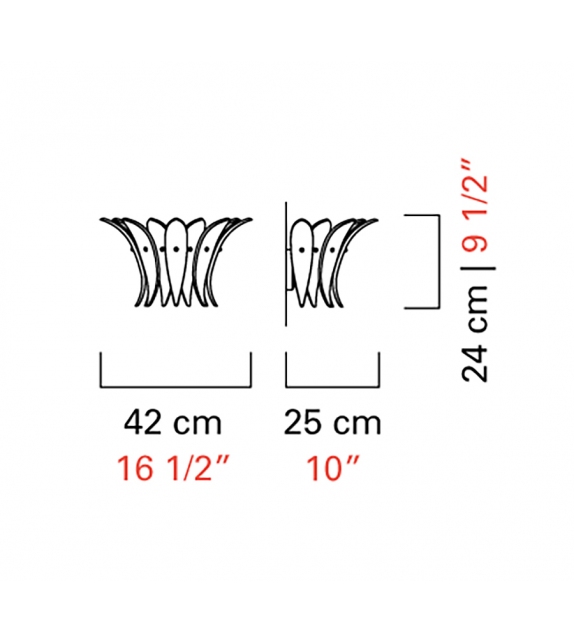 Palmette Barovier & Toso Lámpara de Pared