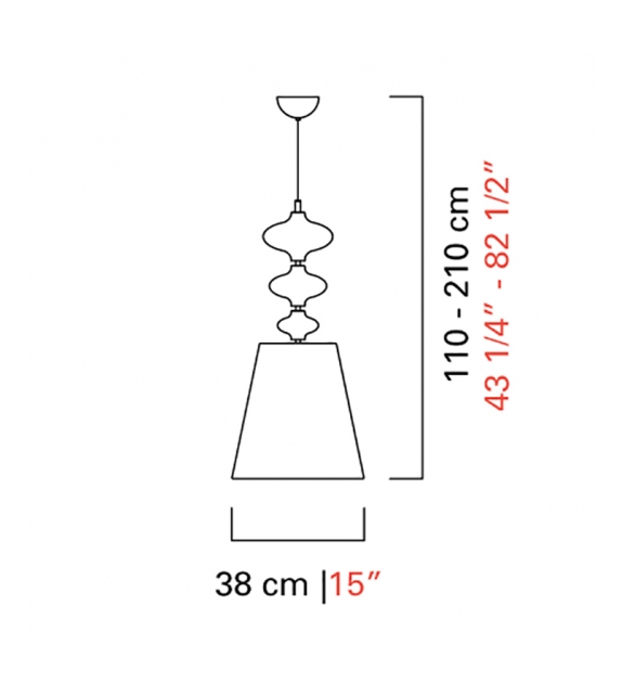 Eva Barovier & Toso Lámpara de Suspensión