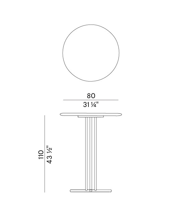 Graphic Potocco High Table