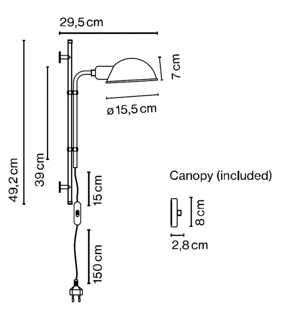 Funiculì A Marset Lámpara de Pared