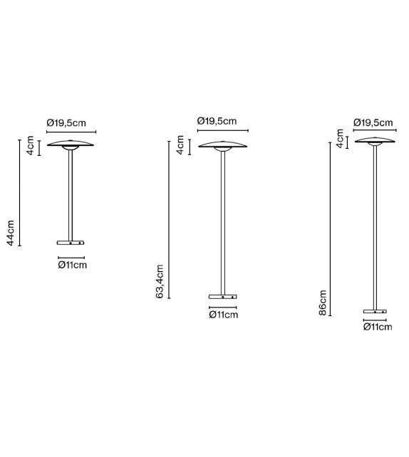 Ginger Bollard Marset Lampadaire